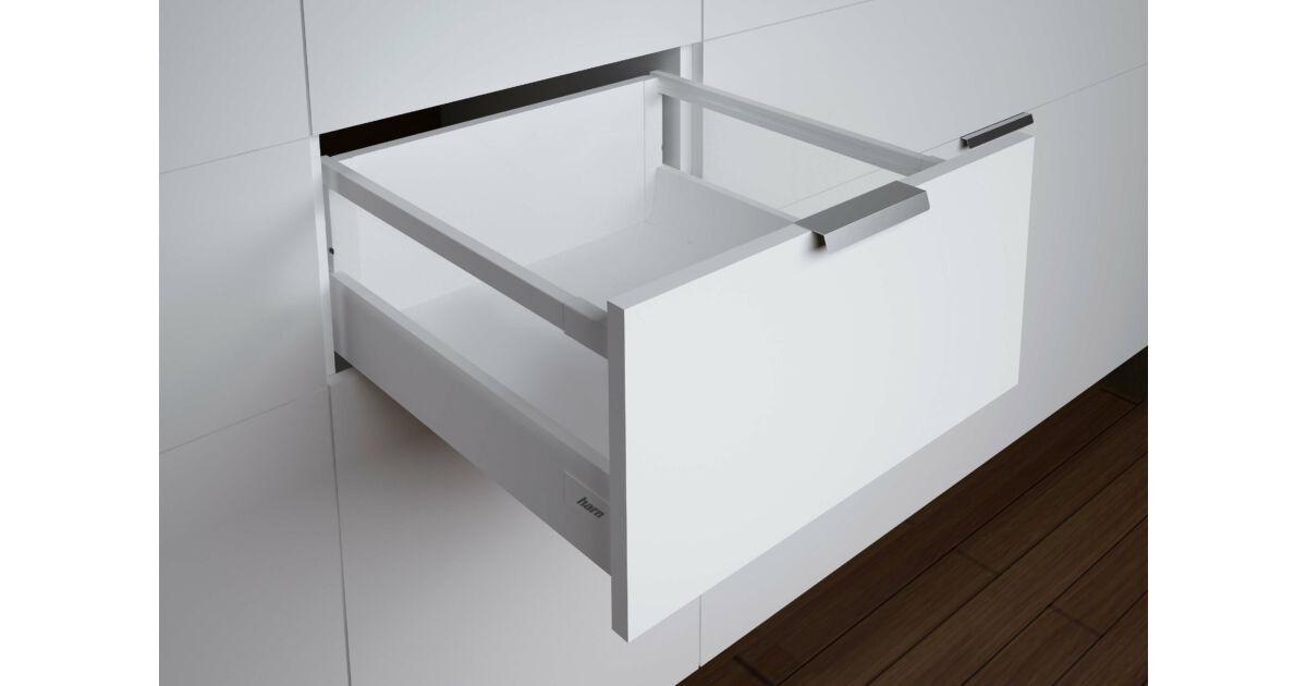 RITMA CUBE H 500 mm magas normál fiók 35 kg, fehér, szögletes korlát