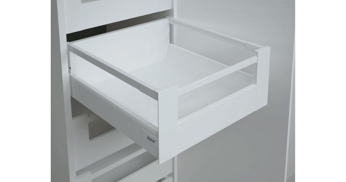 RITMA CUBE H 550 mm magas belső fiók 60 kg, fehér, szögletes korlát