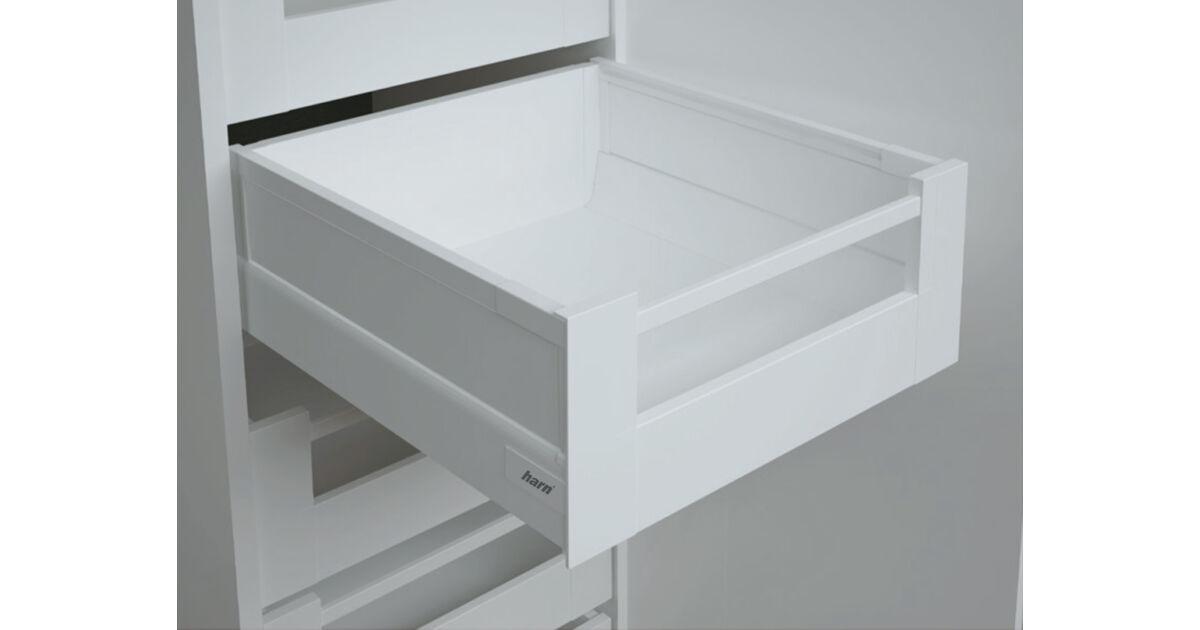 RITMA CUBE HSE 650 mm oldalm normál fiók 60 kg, fehér, szögletes korlát