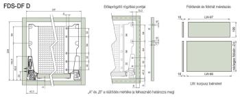 FDS-DF PO-S D PUSH OPEN SZINKRON 550mm 4 SZÜRKE FÉM 2.Kép