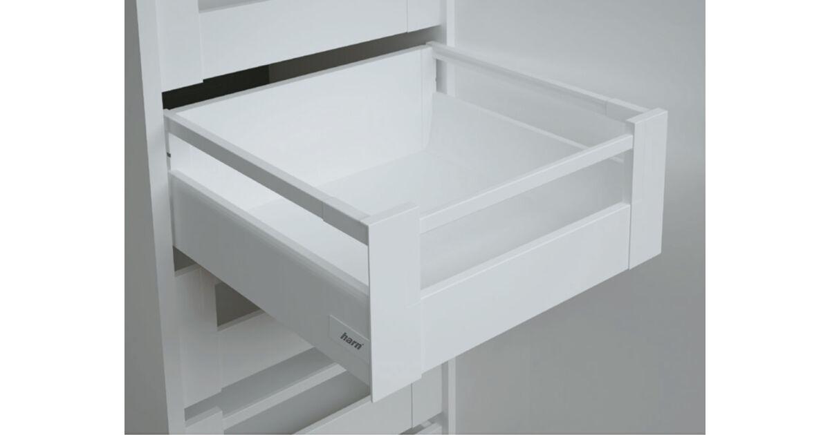 RITMA CUBE H 350 mm magas belső fiók 35 kg, fehér, szögletes korlát