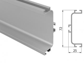 GOLA KÖZBENSÖ PROFIL 4200x72x25mm ALUMINIUM ALUMINIUM 1.Kép