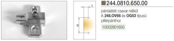 244.0810.65 PÁNTALÁTÉT NORMÁL, OG53-HOZ NIKKEL FÉM 2.Kép