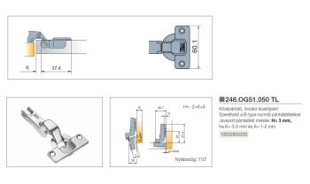 248.OG51.05 KÖZÉZÁRÓDÓ NORMÁL PÁNT NIKKEL FÉM 2.Kép