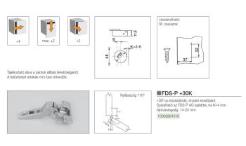 FDS-P +30K KÖZÉZÁRÓDÓ PÁNT +30 FOKOS K=4 NIKKEL FÉM 2.Kép