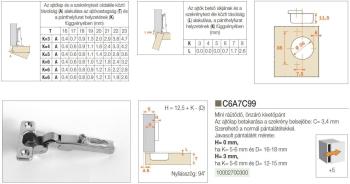 C6A7C99 RÁÜTÖDÖ MINI PÁNT NIKKEL FÉM 2.Kép