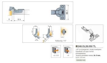 248.OL28.05 45 FOK KÖZÉZÁRÓDÓ NORMÁL PÁN NIKKEL FÉM 2.Kép
