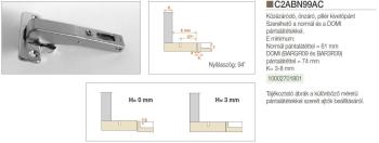 C2ABN99AC KÖZÉZÁRÓDÓ PILLÉRP. NORMÁL PÁN NIKKEL FÉM 2.Kép