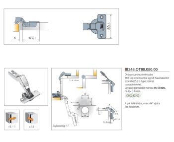 248.OT80.05 SAROKSZEKRÉNYPÁNT NORMÁL NIKKEL FÉM 2.Kép