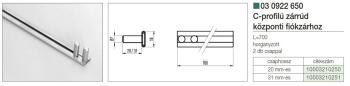 03 0922 650 801 C-PROFILÚ RÚD 700 MM, 2 NIKKELEZETT FÉM 2.Kép