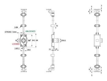 760-CL2 FORGÓRÚDZÁR 76x37mm +2m RÚD NIKKEL FÉM 2.Kép