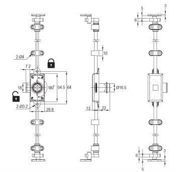 760-CL2 FORGÓRÚDZÁR 76x37mm +2m RÚD NIKKEL FÉM 3.Kép
