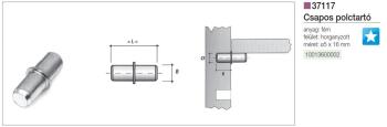 CSAPOS POLCGOMB 37117 ÁTM:5x16mm HORGANYZOTT FÉM 2.Kép