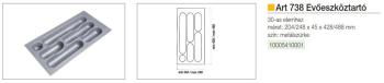 ART 738, EVŐESZKÖZTARTÓ METÁL SZÜRKE  30 204/248 x 428/488 mm MÜANYAG 2.Kép