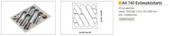 ART 740, EVŐESZKÖZTARTÓ METÁL SZÜRKE 45 350/390 x 431/490 mm MÜANYAG 2.Kép