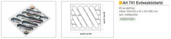 ART 741, EVŐESZKÖZTARTÓ METÁL SZÜRKE 60 504/540 x 431/490 mm MÜANYAG 2.Kép