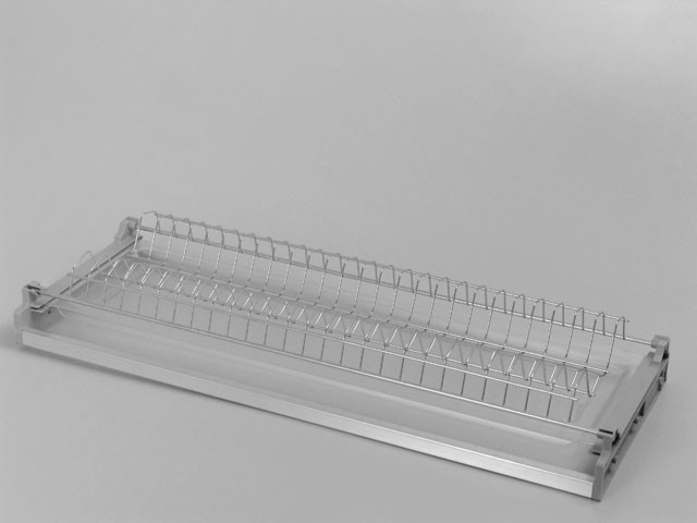 701/90 EDÉNYCSEPEGTETÖ 864x280/330x71 SZÜRKE FÉM-MÜANYAG