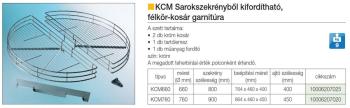 KCM760 FÉLKÖR KOSÁR GARNITURA 760×127×39 KRÓM FÉM 2.Kép