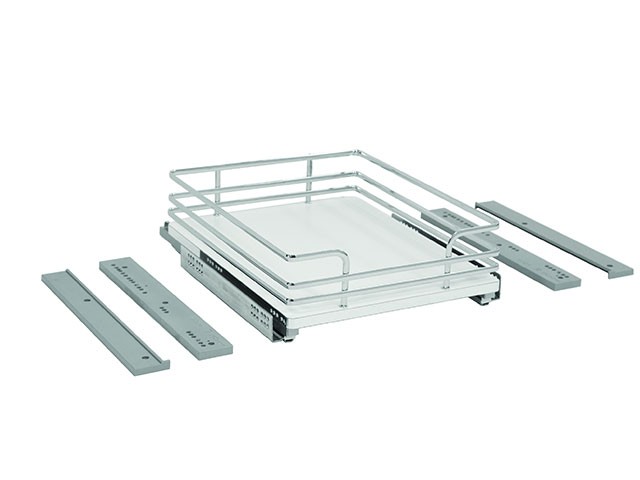 BELSŐ FÉMRÁCS OLDALLAPRA SZERELHETŐ KRÓM, FEHÉR 414×134×473mm CCTHM245 FÉM, MELAMIN