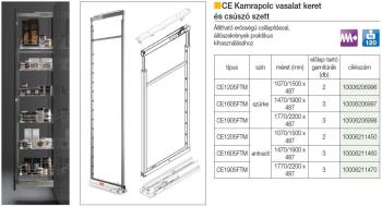 CE1605 120 KG KAMRAPOLC VASALAT SZÜRKE 1440/1875x500mm FÉM 2.Kép