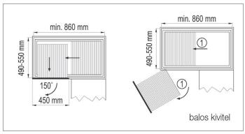 BELSŐ FÉMRÁCS DYNAMIC C. balos CSILLAPÍT KRÓM 860x600-850X480 883B/SXC FÉM 3.Kép