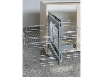 E4221A Saroksz.kih.2+2 tálcás 730x590x52 KRÓM-SZÜRKE FÉM 1.Kép