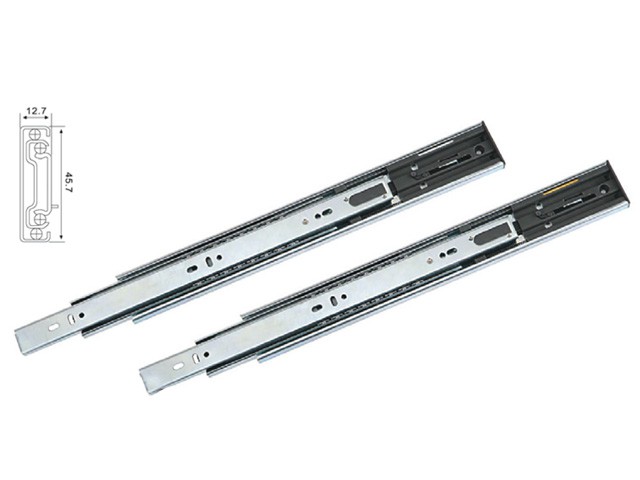 45SC 45mm ÖNBEHÚZÓS FIÓKCSÚSZÓ 550mm CINK TEHERB.:40kg Csillapított FÉM MEGSZŰNŐ