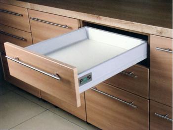 FDS-DF A DUPLAFALÚ FIÓKOLDAL 450mm, 40kg SZÜRKE FÉM 1.Kép