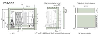 FDS-DF B DUPLAFALÚ FIÓKOLDAL 400mm MAGAS SZÜRKE FÉM 2.Kép