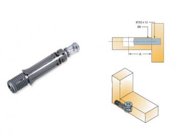 EXCENTERSZÁR GYORSSZERELÖS 8X34 mm FÉM CINK-MÜANYAG 1.Kép