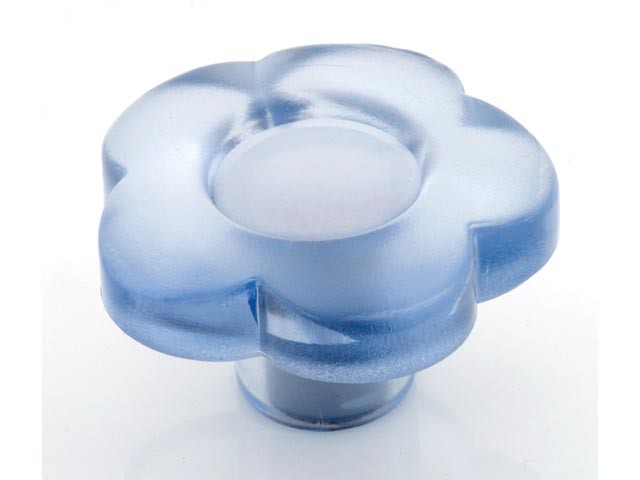 Bútorfogantyú világos kék kisvirág ÁTM:3 Műanyag 
