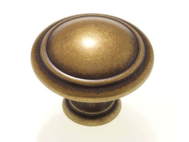 Bútorfogantyú, gomb, antikolt bronz ÁTM: 25 mm, fém FÉM