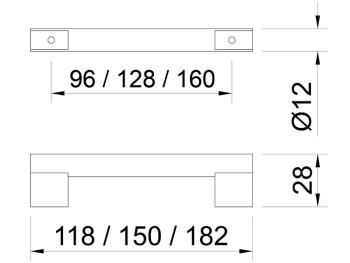 BÚTORFOGANTYÚ A015-160 160 ALUMÍNIUM 2.Kép