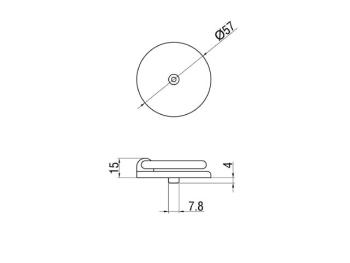 Bútorfogantyú gomb, antikolt bronz Átm:57 mm, fém FÉM 2.Kép