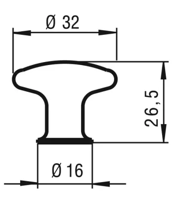 BÚTORFOGANTYÚ 913-32 GOMB ARANY 2.Kép