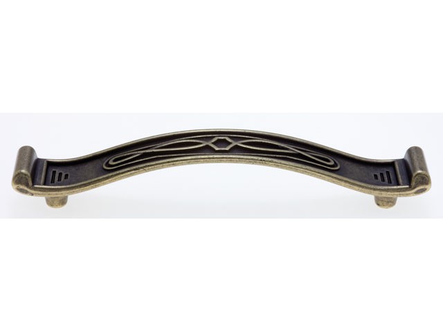 Bútorfogantyú 128 mm antikolt bronz FÉM