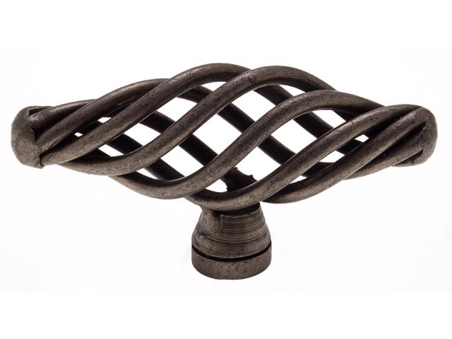 Bútorfogantyú antikolt ezüst 62x21,5 mm, fém