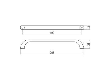 BÚTORFOGANTYÚ C265/11 192 GALVANIZÁLT  NIKKEL 2.Kép