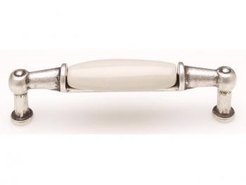 Bútorfogantyú 96 mm antikolt ezüst PORCELÁN PORCELÁN 1.Kép