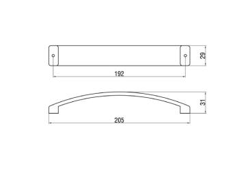 BÚTORFOGANTYÚ C303A/11 192 GALVANIZÁLT  NIKKEL 2.Kép