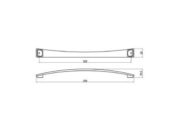 BÚTORFOGANTYÚ C347A/11 320 GALVANIZÁLT  NIKKEL 2.Kép