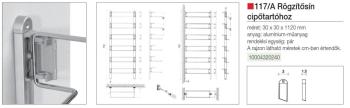 RÖGZÍTÖSIN CIPŐTARTÓHOZ 117/A 30x30x1120 ALUMINIUM FÉM 2.Kép