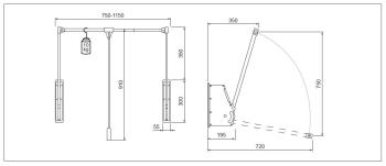 GARDROBLIFT 800/A FALRA SZEREL 750-1150 ALUMINIUM FÉM-MÜANYAG 3.Kép