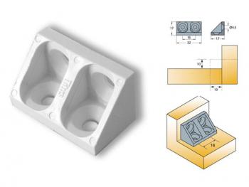 SAROKMEREVITÖ FEHÉR 10x10x30mm FEHÉR MÜANYAG 1.Kép