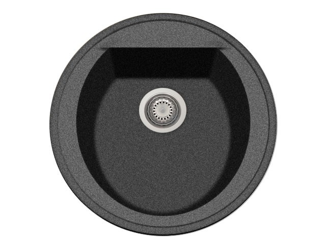 GRAWA GRÁNIT KÖR MOSOGATÓ PT2-5110N FEKETE, ÁTM: 510mm GRÁNIT