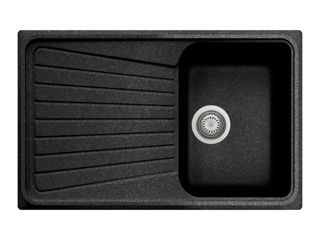 GRAWA GRÁNIT MOSOGATÓ 1 MEDENCE CSEPEGT. FEKETE, PT3-7910N 790x500mm GRÁNIT
