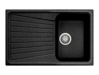 GRAWA GRÁNIT MOSOGATÓ 1 MEDENCE CSEPEGT. FEKETE, PT3-7910N 790x500mm GRÁNIT 1.Kép