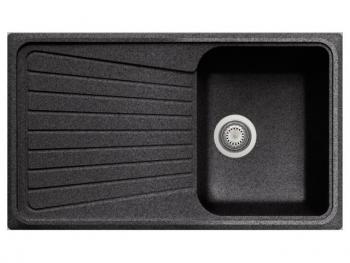 GRAWA GRÁNIT MOSOGATÓ 1 MEDENCE CSEPEGT. FEKETE, PT3-8610N 860x500mm GRÁNIT 1.Kép
