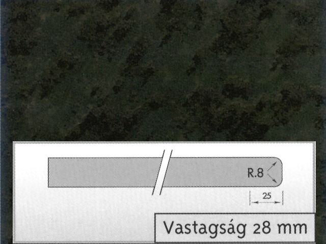 MUNKALAP NERO AFR. 1027 GL FEKETE KÖMINT 4200x600x28mm HPL FORGÁCSLAP