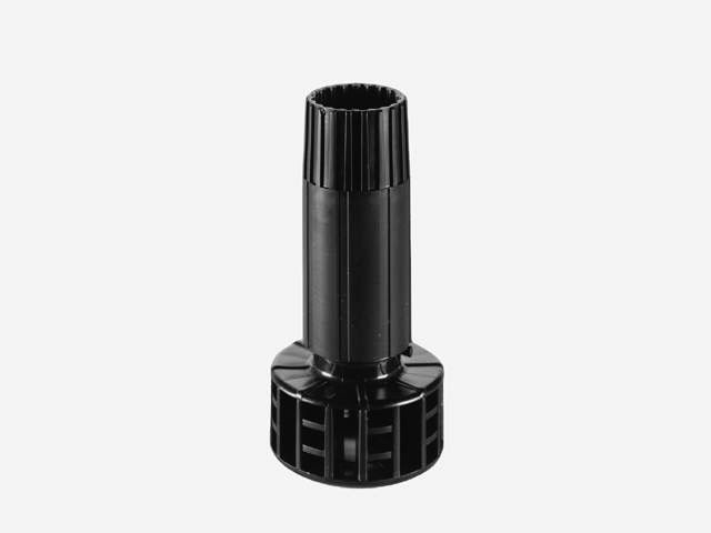 450/150T2 LÁB TALP NÉLKÜLI 150 mm FEKETE MÜANYAG